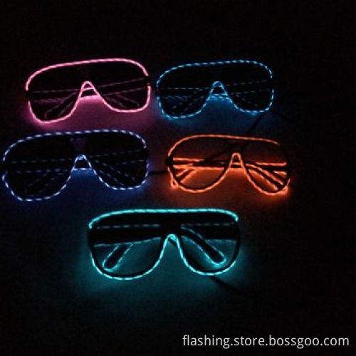 LED/EL running shutter shades sunglasses, halloween gift, festival gift